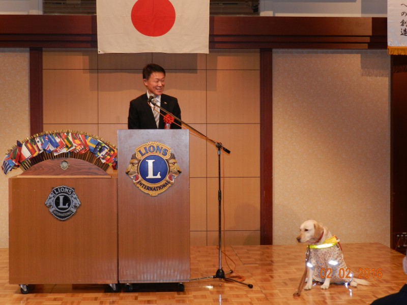 盲導犬協会所長和田様からも祝辞をいただきます